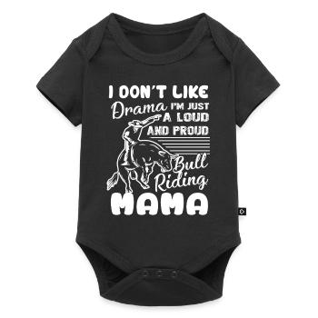 Bull Riding Loud And Proud Bull Riding Mama - Baby Premium short-sleeve bodysuit - black - Front