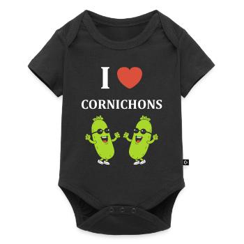 Humour Cornichon - Body à manches courtes Premium Bébé - noir - Devant