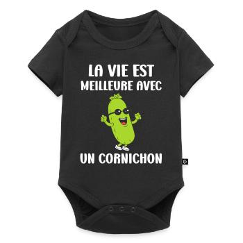 Humour Cornichon - Body à manches courtes Premium Bébé - noir - Devant