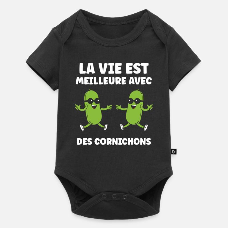 Humour Cornichon - Body à manches courtes Premium Bébé - noir