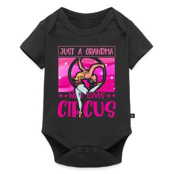 Juste une mamie qui aime le cirque - Body à manches courtes Premium Bébé - noir - Devant