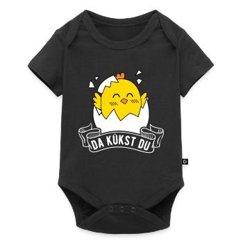 Là vous poussin Oeufs de Pâques Enfants Poulet - Body à manches courtes Premium Bébé - noir - Devant