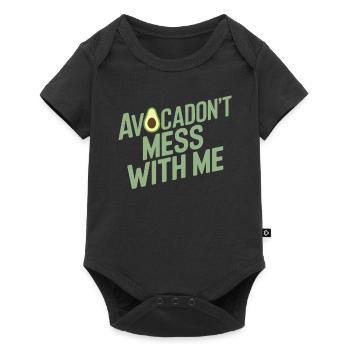 Avocadon't Mess With Me Für Vegane Vegetarier - Baby Premium Kurzarmbody - Schwarz - Vorne