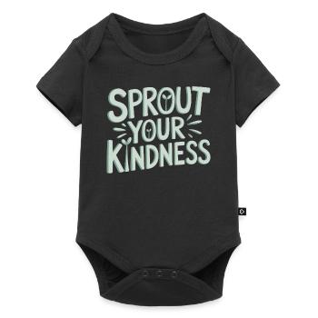 Let Your Kindness Sprout Vegan - Baby Premium short-sleeve bodysuit - black - Front