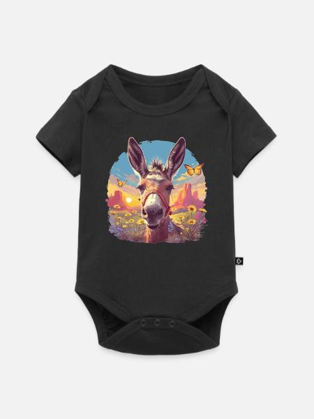 Maultiere Maultier - Baby Premium Kurzarmbody - Schwarz