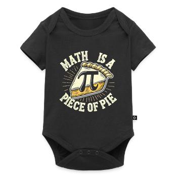 Mathe ist ein Stück vom Kuchen - Baby Premium Kurzarmbody - Schwarz - Vorne