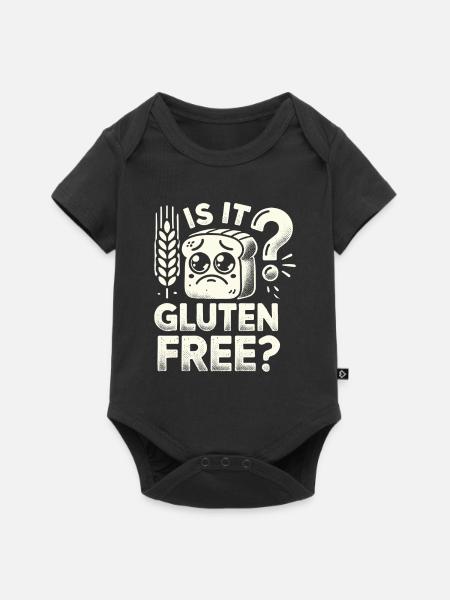 Ist es glutenfrei? - Baby Premium Kurzarmbody - Schwarz