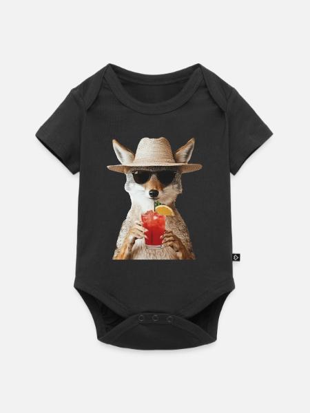 Kojote - Baby Premium Kurzarmbody - Schwarz