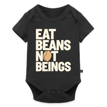Iss Bohnen Nicht Wesen Vegan Vegetarier - Baby Premium Kurzarmbody - Schwarz - Vorne