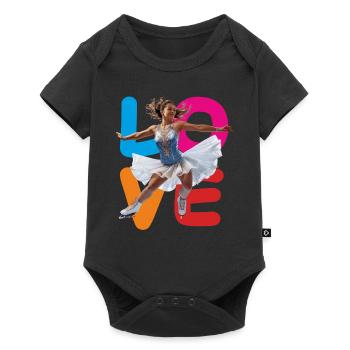 FIGURE SKATING LOVE - Baby Premium short-sleeve bodysuit - black - Front