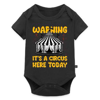 Warning it's a circus here today - Baby Premium short-sleeve bodysuit - black - Front