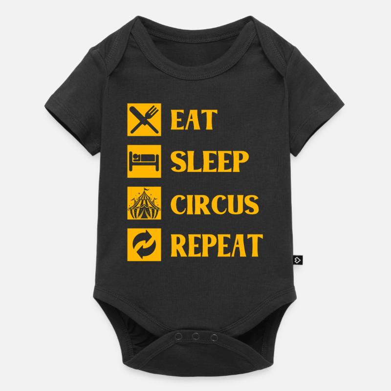 Manger dormir Circus Répéter - Body à manches courtes Premium Bébé - noir
