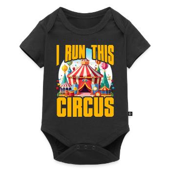 I run this Circus - Baby Premium short-sleeve bodysuit - black - Front
