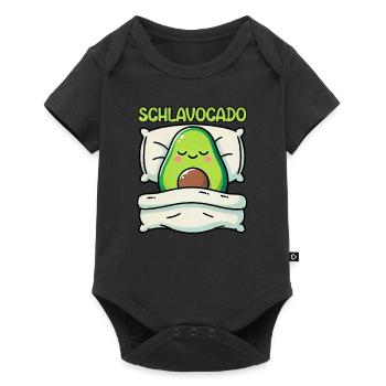 Schlavocado Avocado Sleep Lover Kawaii Avocado - Baby Premium short-sleeve bodysuit - black - Front