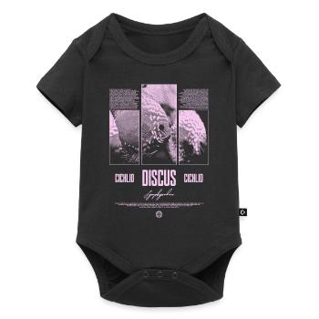 Diskusfisch Buntbarsch Aquarium Fischhalter - Baby Premium Kurzarmbody - Schwarz - Vorne