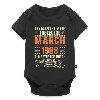 Mars 1968 Cadeau d’anniversaire Vintage Mars 1968 - Body à manches courtes Premium Bébé - noir - Devant