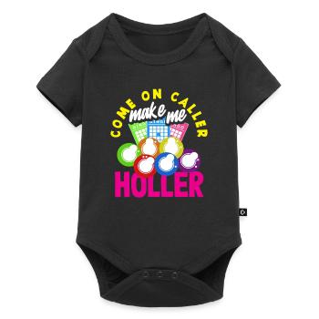 Joueurs de bingo Venez m’appeler - Body à manches courtes Premium Bébé - noir - Devant