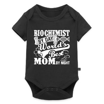 Biochemist By Day World's Best Mom By Night - Baby Premium short-sleeve bodysuit - black - Front