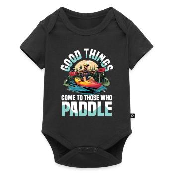 Good things come to those who paddle - Baby Premium short-sleeve bodysuit - black - Front
