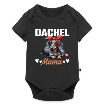Teckel Maman Fête des Mères Maternité Maman Parent - Body à manches courtes Premium Bébé - noir - Devant