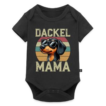 Teckel Maman Fête des Mères Maternité Maman Parent - Body à manches courtes Premium Bébé - noir - Devant