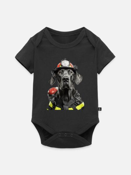 Deutsche Dogge - Baby Premium Kurzarmbody - Schwarz