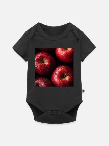 Äpfel - Baby Premium Kurzarmbody - Schwarz