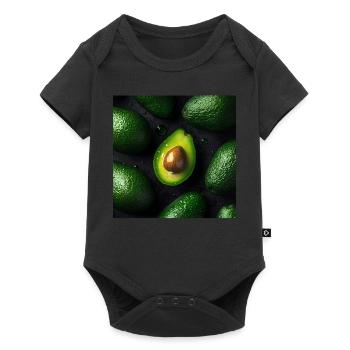 Avocado - Baby Premium Kurzarmbody - Schwarz - Vorne