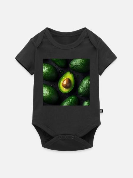 Avocado - Baby Premium Kurzarmbody - Schwarz