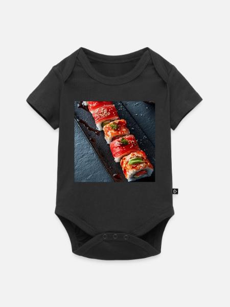 Sushi - Baby Premium Kurzarmbody - Schwarz