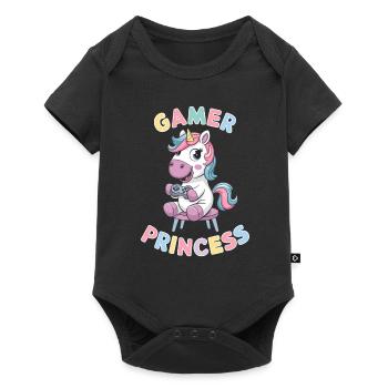 Unicorn Gamer Princess Playful And Fantastic - Baby Premium short-sleeve bodysuit - black - Front