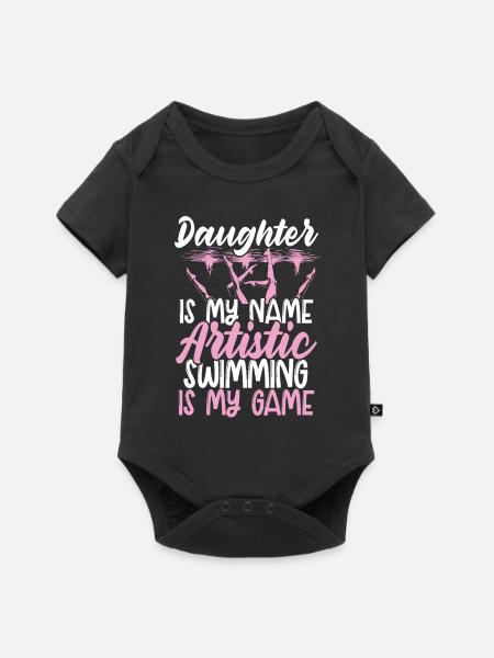 Synchronschwimmen Synchro Schwimmer - Baby Premium Kurzarmbody - Schwarz