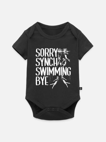 Synchronschwimmen Synchro Schwimmer - Baby Premium Kurzarmbody - Schwarz