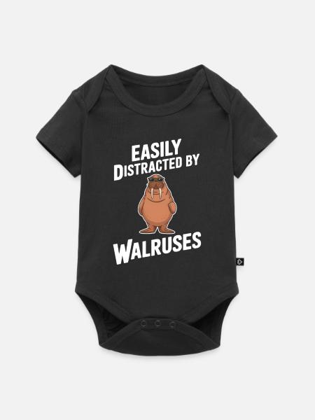 Walross - Baby Premium Kurzarmbody - Schwarz