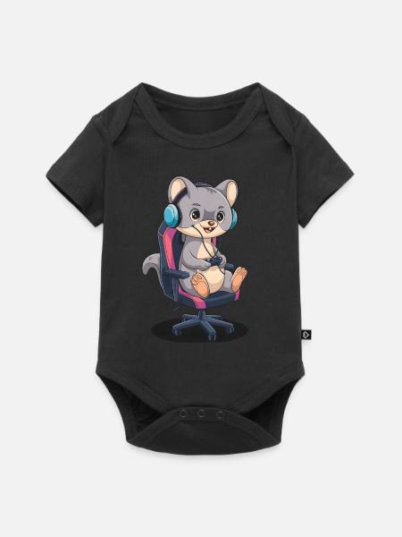 Wiesel - Baby Premium Kurzarmbody - Schwarz