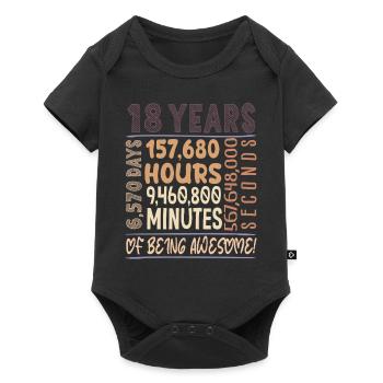 18 ans ! Cadeau d’anniversaire 18e anniversaire - Body à manches courtes Premium Bébé - noir - Devant
