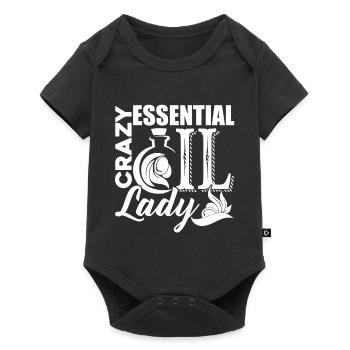 Crazy Essential Oil Lady - Baby Premium short-sleeve bodysuit - black - Front