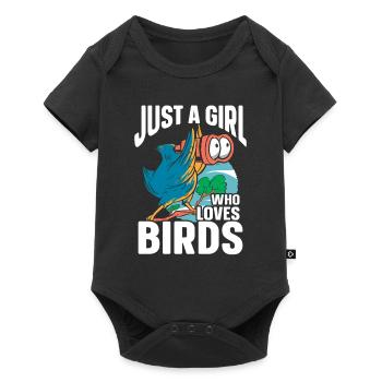 Bird Watching Cute Bird Lover - Baby Premium short-sleeve bodysuit - black - Front