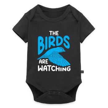 Bird Watching Cute Bird Lover - Baby Premium Kurzarmbody - Schwarz - Vorne