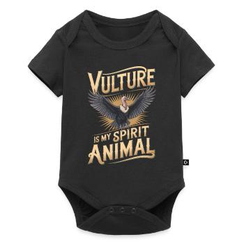 Geier - Baby Premium Kurzarmbody - Schwarz - Vorne