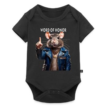 RATS WORD OF HONOR - Baby Premium Kurzarmbody - Schwarz - Vorne