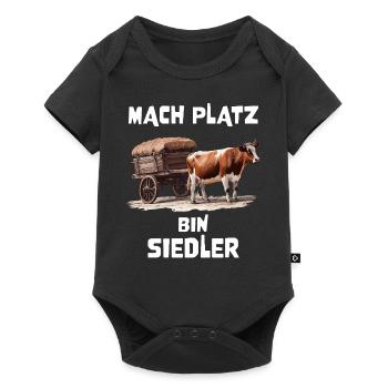 KUH PLANWAGEN MACH PLATZ BIN SIEDLER - Baby Premium Kurzarmbody - Schwarz - Vorne