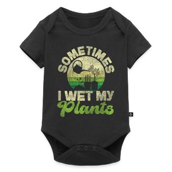 Amateur de plantes jardiner parfois je - Body à manches courtes Premium Bébé - noir - Devant