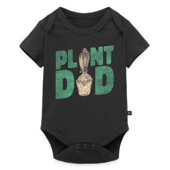 Plant Lover Gardening Plant Dad - Baby Premium Kurzarmbody - Schwarz - Vorne