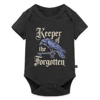Gardien des oubliés avec corbeau et clé - Body à manches courtes Premium Bébé - noir - Devant