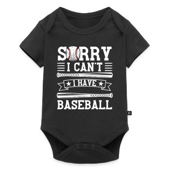 Drôle de baseball disant joueur de baseball - Body à manches courtes Premium Bébé - noir - Devant