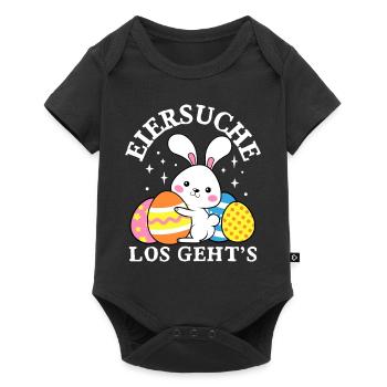 Chasse aux œufs Let’s Go Easter Bunny Easter Bunny Oeufs de Pâques - Body à manches courtes Premium Bébé - noir - Devant