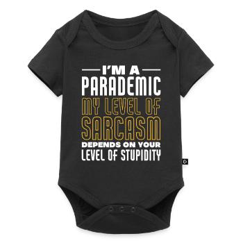 Je suis ambulancier paramédical mon niveau de sarcasme Conception pour un - Body à manches courtes Premium Bébé - noir - Devant