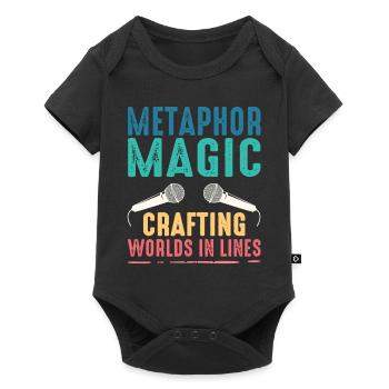Poetry Slam Metaphor Magic Slam Poetry - Baby Premium short-sleeve bodysuit - black - Front