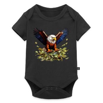 Aigle, Argent - Body à manches courtes Premium Bébé - noir - Devant